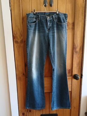 Abercrombie & Fitch Blue Faded Flare Jeans